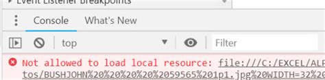 How to Fix Not Allowed to Load Local Resource in .